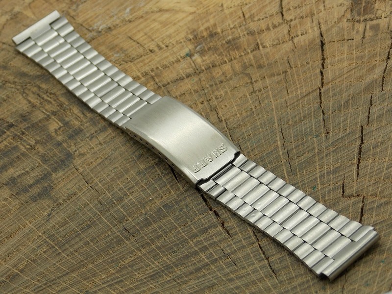 Sharp NOS Vintage Stainless Steel Deployment Clasp 18mm Men's Unused Watch Band gallery