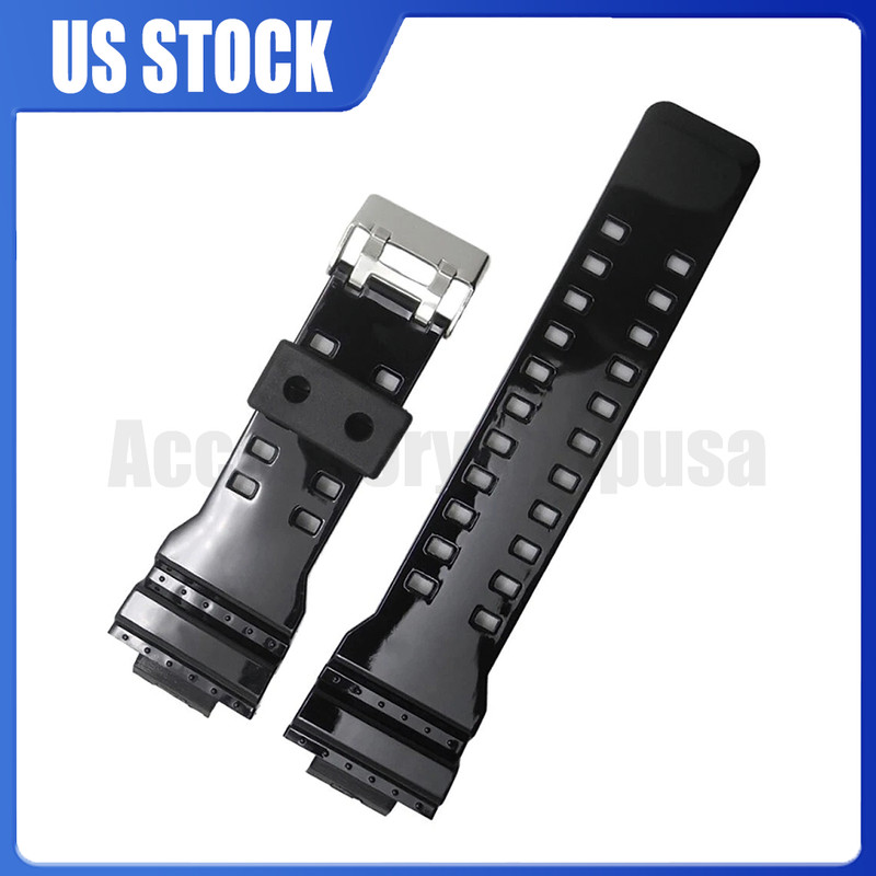 1Pair Black Watch Band Strap Fits For Casio G-Shock G-8900 GA-100 GA-110 GAC110