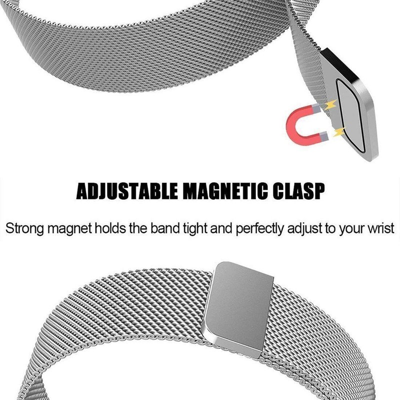 18/20/22mm Magnetic Milanese Watch Band Universal Steel Loop Smart Wrist Strap gallery