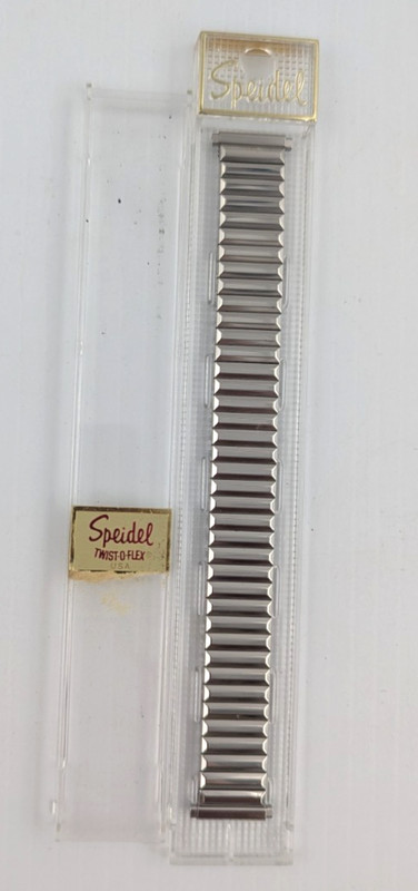 Speidel Silver Twist O Flex Stainless Steel Mens Watch Band