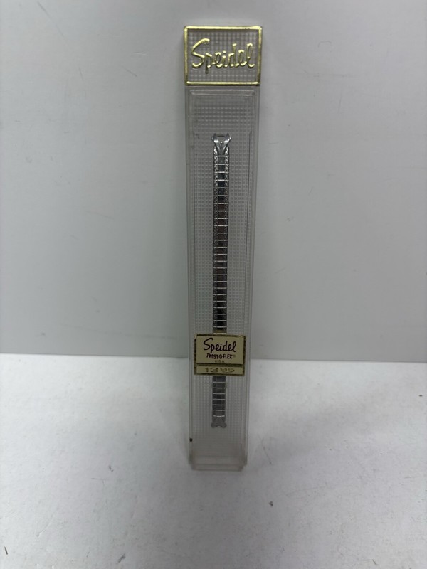 Vintage Speidel Silver Twist-O-Flex Ladies Watch Band 724/X-Large New Old Stock