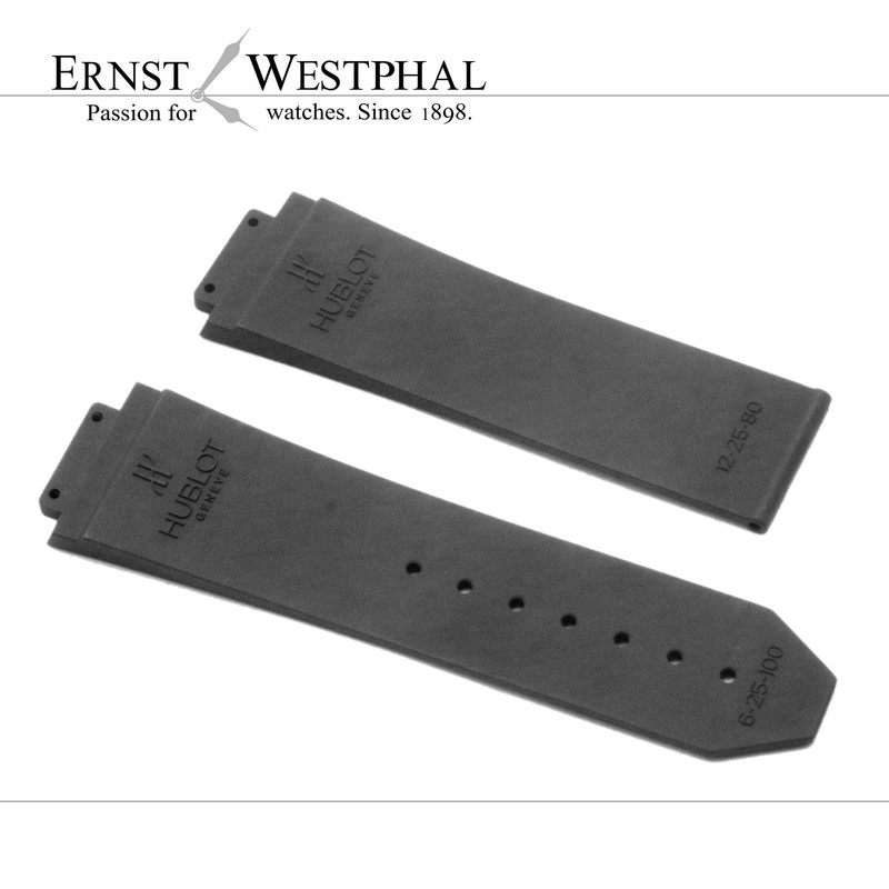Original HUBLOT rubber bracelet black smooth finish for HUBLOT Big Bang 44 mm gallery