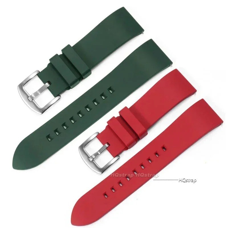 18mm 20mm 22mm Soft Silicone Watch Band Divers Replacement Strap Quick Release gallery