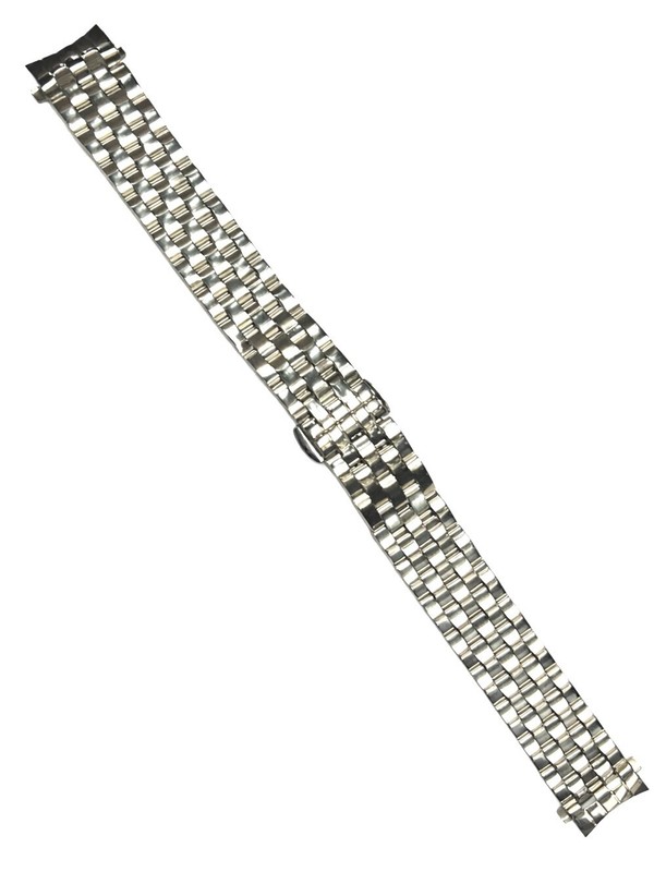Top Quailty,Stainless Steel Silver-tone Curved end Band 17mm for Highend Watches