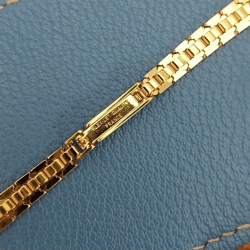 50s Single-Lug Flex-Let Yellow Gold Filled nos Unused Ladies Vintage Watch Band gallery