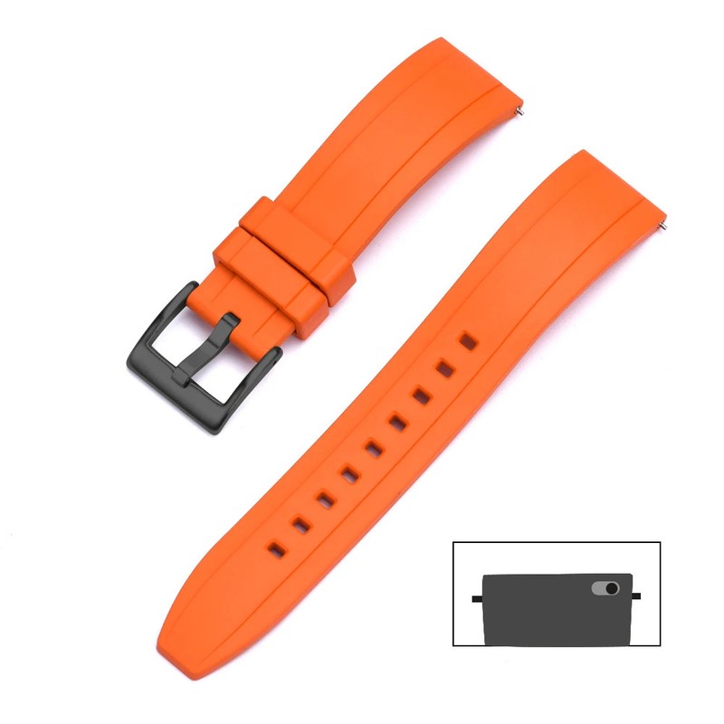 Quick Release FKM Rubber Watch Band 18 19 20 21 22 23 24mm Silicone Watch Strap gallery