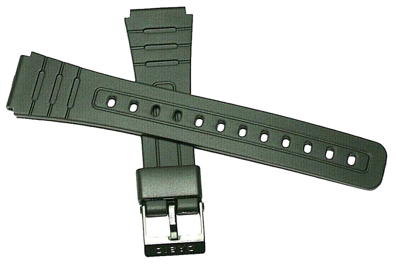 GENUINE CASIO BLACK WATCH STRAP 18MM FOR F-105 F105W, F91, F-91, F91W, F106W NEW