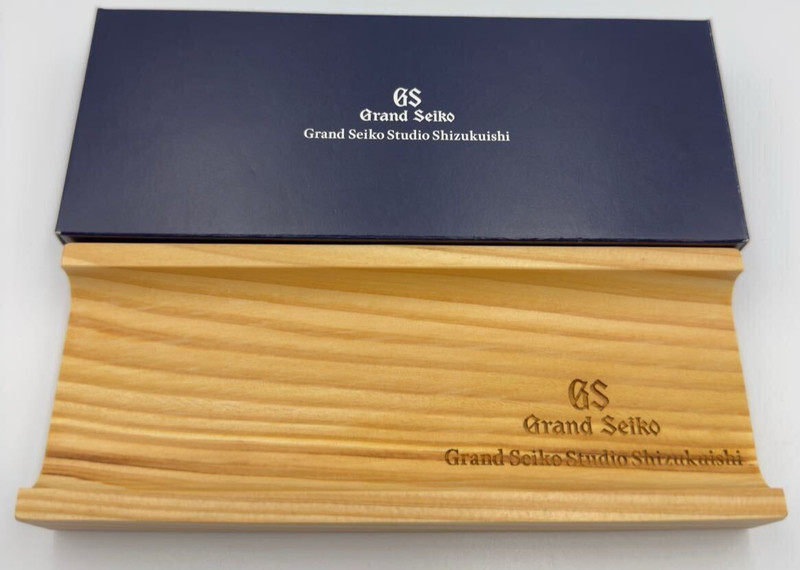 Grand Seiko Wooden Watch Tray Promotional Item Display Stand Novelty Japan New