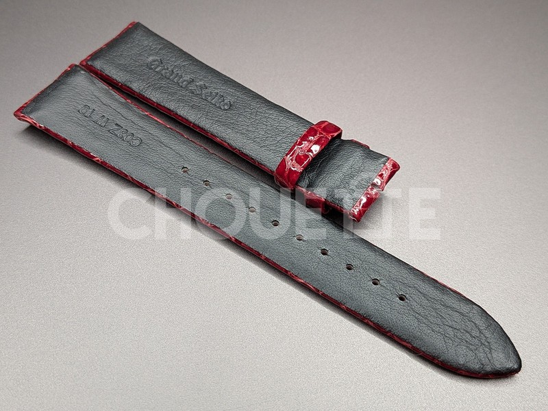 OEM Grand Seiko "Boshu" SBGW287/9S64-00Z0 19mm Burgundy Crocodile Leather Strap gallery