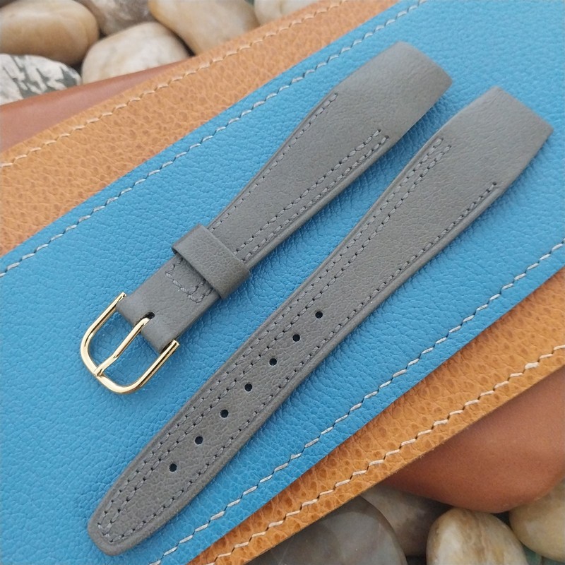 20mm Wire Lug Gray Hirsch Open End Strap Military Unused Vintage Watch Strap