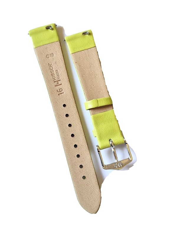 16mm QUALITY NEW HIRSCH VIAZZA GREEN, SILVER BUCKLE WATCH STRAP. gallery