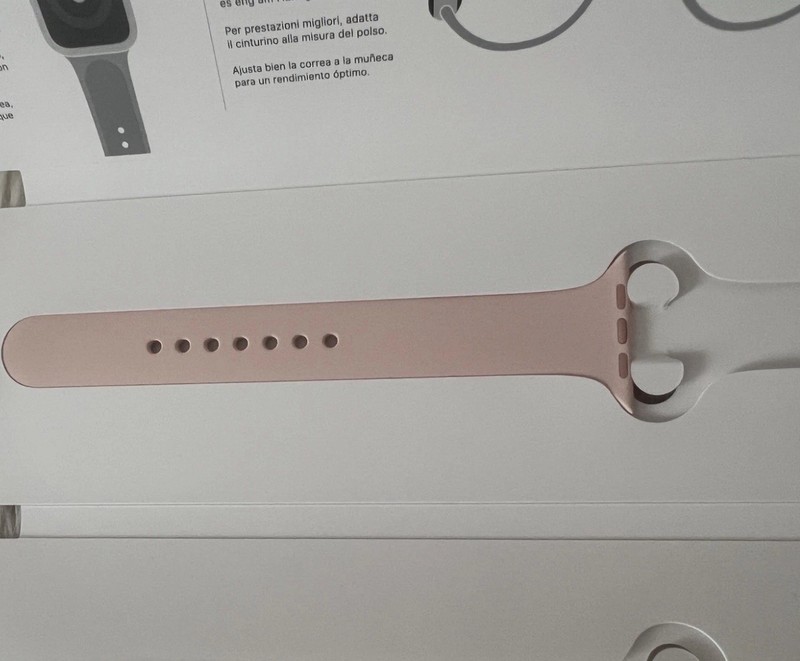 M/L Original APPLE WATCH OEM Silicone Strap Band PINK ONE Side Authentic