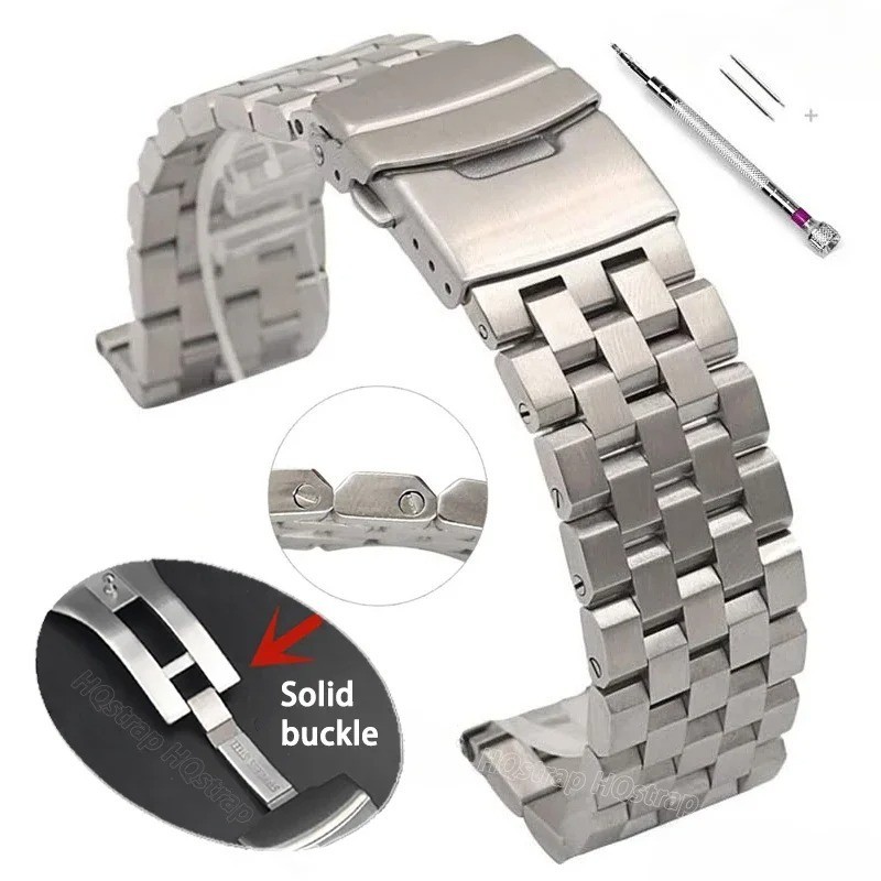 18 20 22 24 26mm Metal Watch Band Premium Solid Stainless Steel Watch Straps gallery
