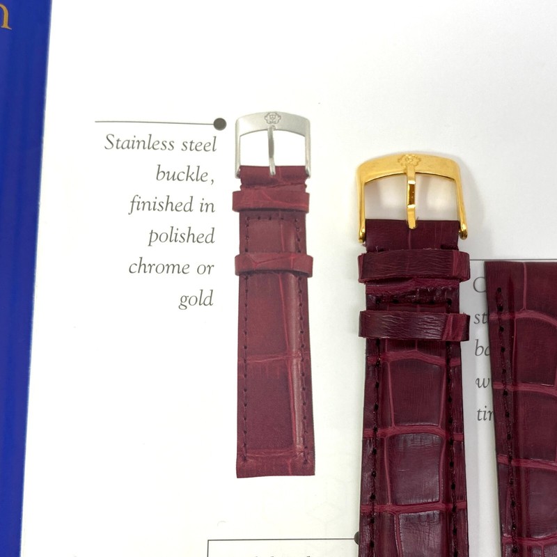 Genuine American Alligator Watch Band Strap Hand Crafted Italy 20mm Dark Brown gallery