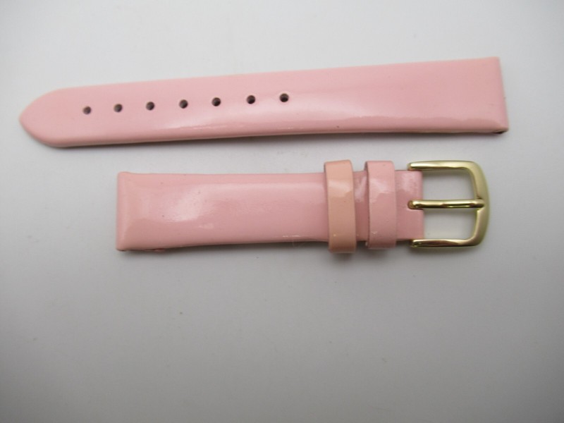 16MM Pink Genuine Leather Ladies Watch Band