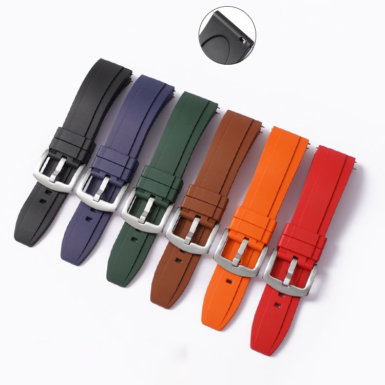 Luxury Fluoro Rubber Watch Strap Watch Band 18-24mm Quick Release Watchband gallery