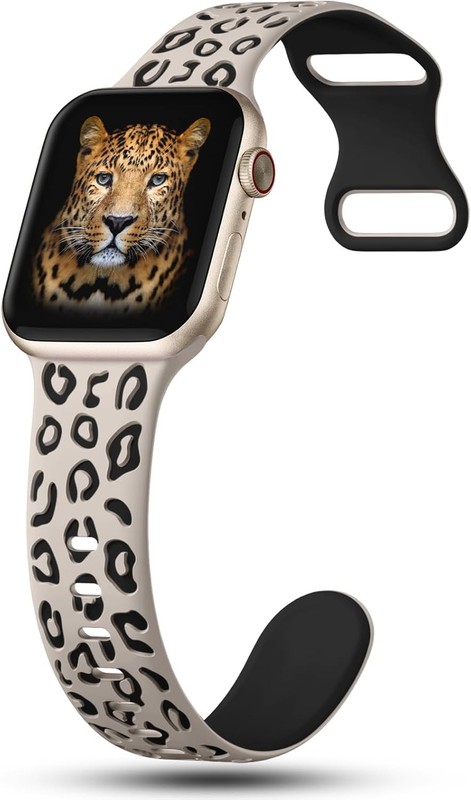 3 Pack Leopard Engraved Bands Compatible with Apple Watch Band 41 gallery