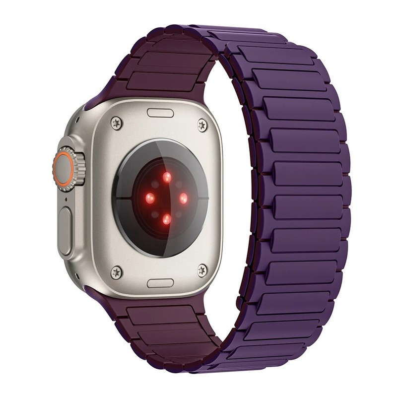 Silicone Magnetic Band for Apple Watch Ultra 2/3 49mm SE Series 10 11 9 8 7 6 5