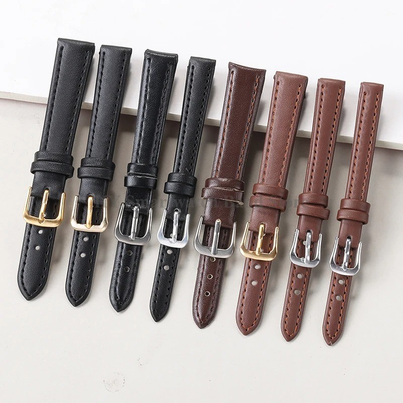 12mm 14mm 16mm 17mm 18mm 20mm 22mm 24mm Genuine Leather Watch Band Strap Bracele gallery