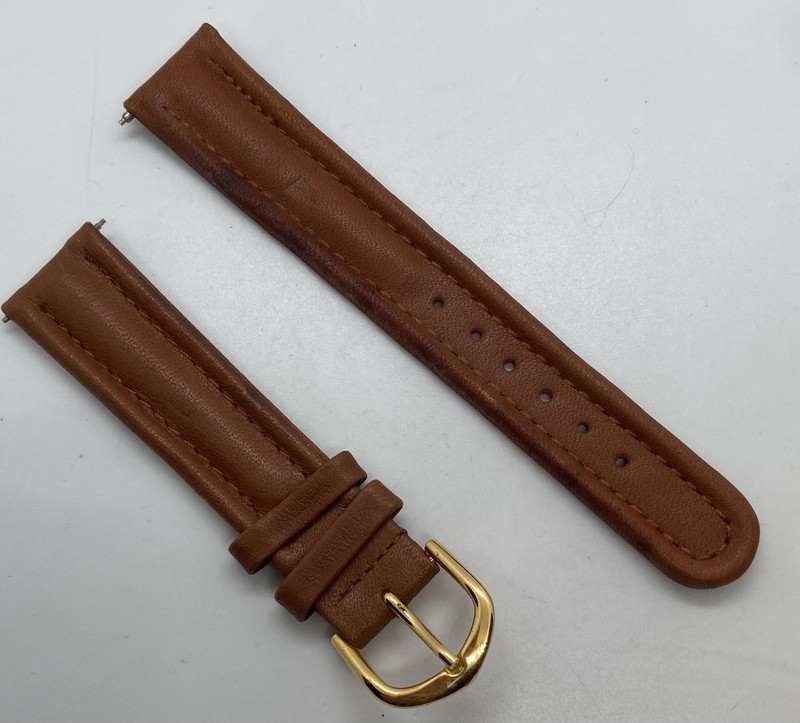 KREISLER NEW Old Stock TAN Watch Band FINE CALFSKIN Leather Hong Kong 18mm Lugs