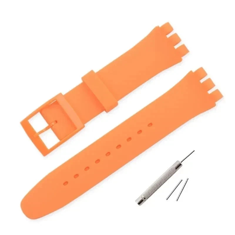 Wrist Watch Band Strap For Swatch 16mm 17mm 19mm 20mm Rubber Silicone Watchband gallery