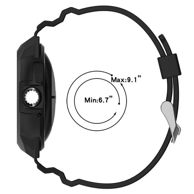 For Google Pixel Watch 2 Band Sport Watch Strap Shockproof Band w/ Bumper Case gallery