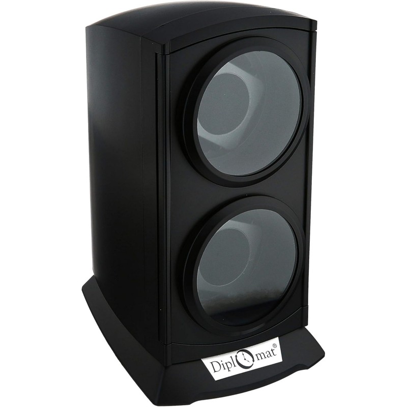 Double Watch Winder in Matte Black – Efficient Storage for Automatic Watches