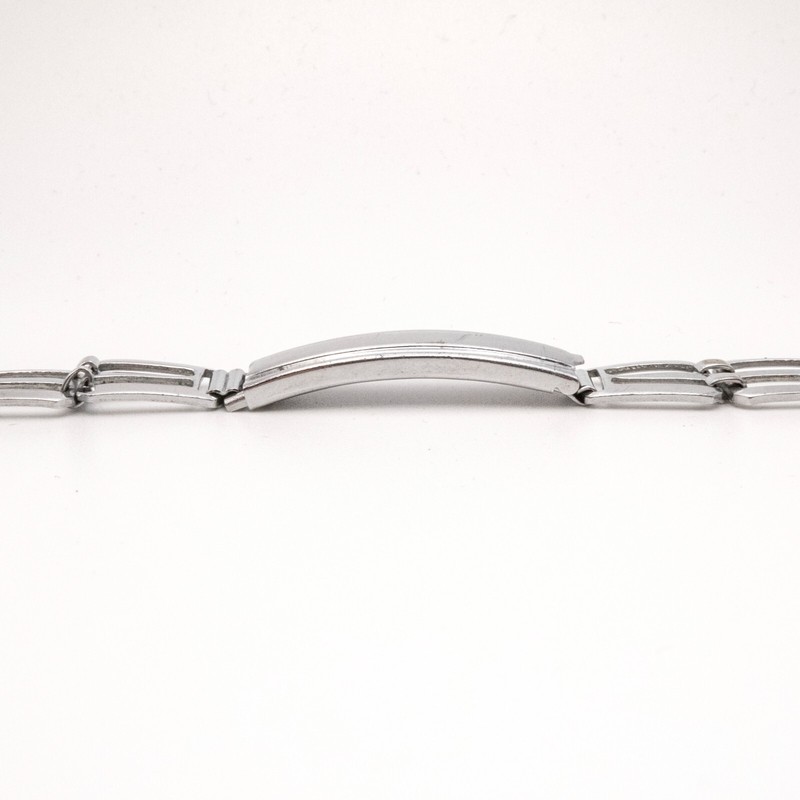 Vintage 16.0 mm Art Deco style open link wristwatch bracelet with trifold clasp gallery