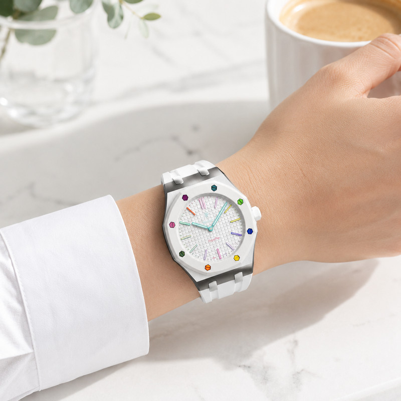 Stainless Steel Case Silicone Strap Mod Kit for ROYALPOP SWATCH xAP Pocket Watch gallery