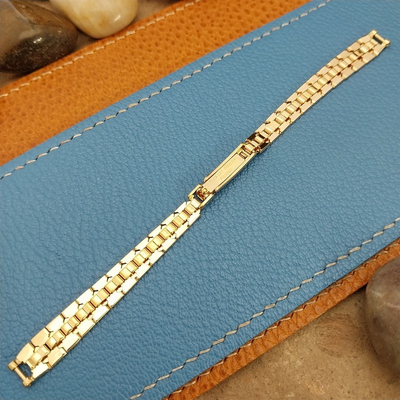 50s Single-Lug Flex-Let Yellow Gold Filled nos Unused Ladies Vintage Watch Band gallery
