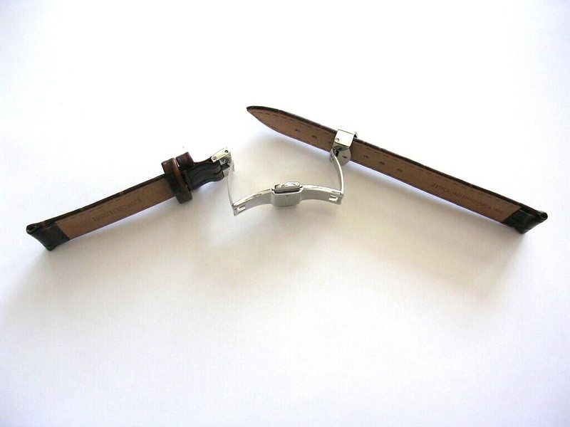 18mm Deployment Buckle Push Button Butterfly Clasp Silver 316L S.S IW SUISSE USA gallery