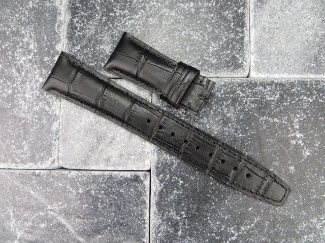22mm Leather Strap Deployment Watch Band IWC PORTUGIESER Black Blue Brown AC W