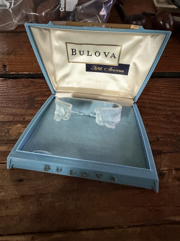 Vintage Bulova Fifth Avenue Wristwatch Watch Display Case Box