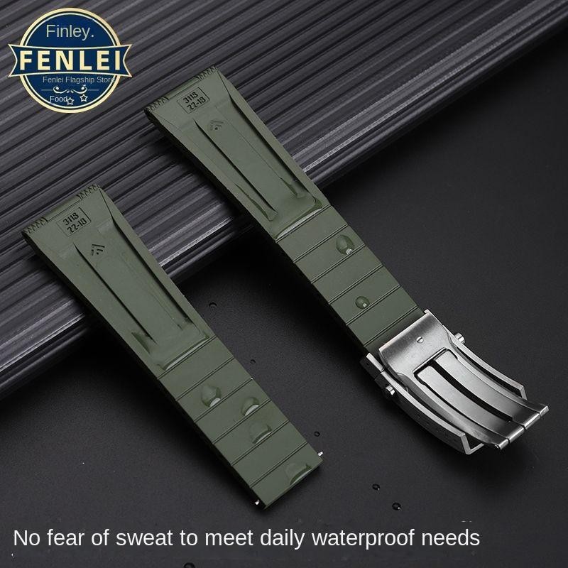 Rubber Watch Strap For Breitling Super Ocean Band Deployant Clasp 22mm Avengers gallery