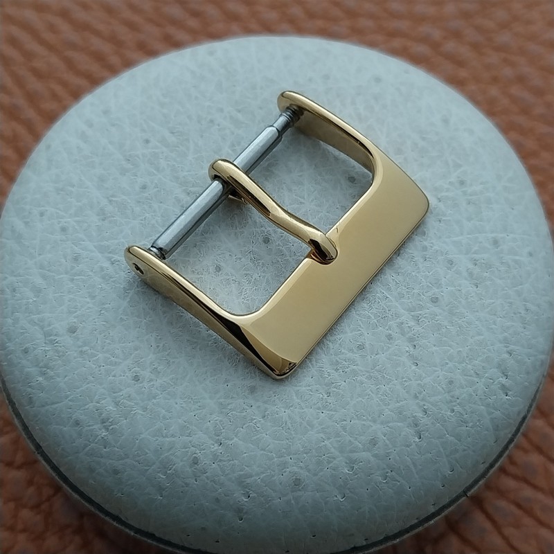 18mm Yellow Gold-Plate Watch Strap Buckle