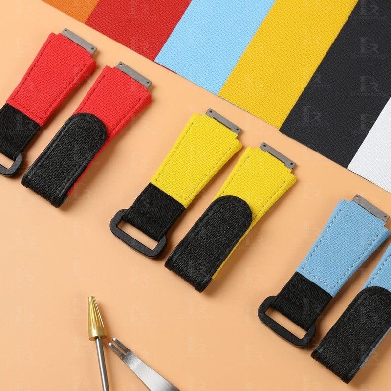 New: Custom Canvas Pattern Rubber Velcron & Elastic strap for Richard Mille gallery