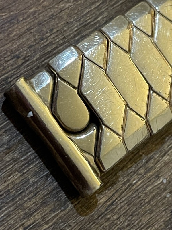Vintage Excalibur '50' Rolled Gold Expanding Watch Strap Bracelet 18mm gallery