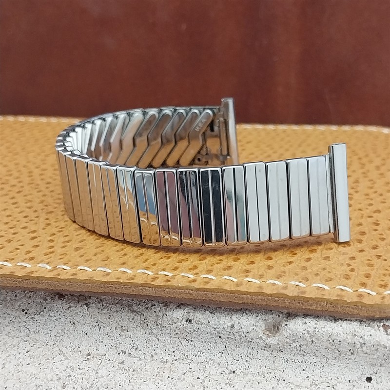 50s Vintage Watch Band 3/4″ Crown USA Short Stainless Steel Old-Stock Expansion