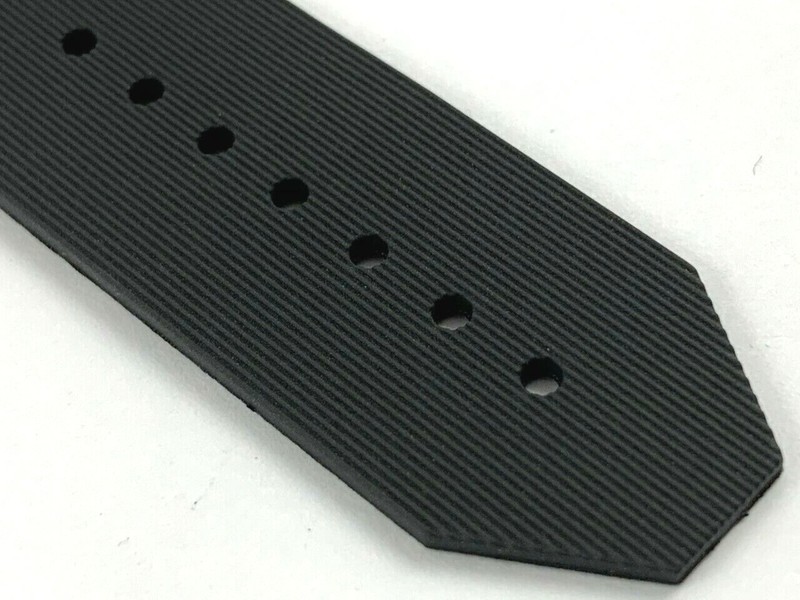 25MM RUBBER WATCH STRAP BAND FOR HUBLOT H BIG BANG DEPLOYMENT CLASP WATCH BLACK gallery