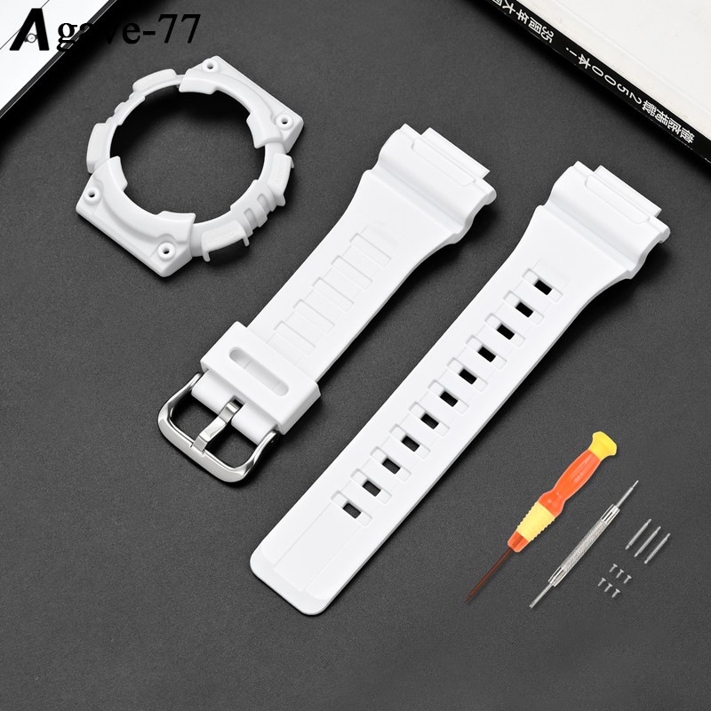Silicone Strap + Protective Case Cover for Casio AQ-S810W Watch Band W/Tools New