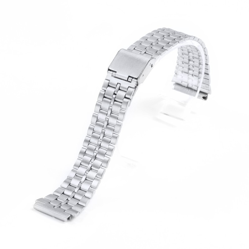 High Quality Vintage Stainless Steel Metal Watch Band Straps Mens Connector 18mm gallery