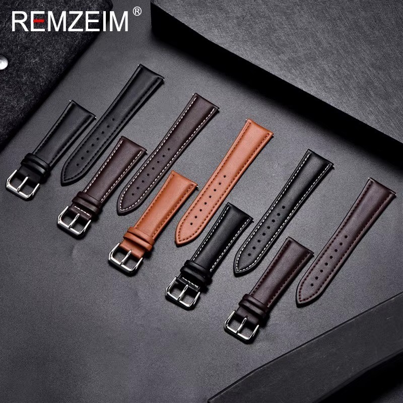 16mm 18mm 20mm 22mm 24mm Genuine Leather Watch Band Strap Bracelet gallery