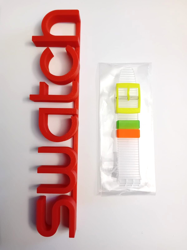 Swatch New Original Chrono Watch Straps 17 Mm Plastic Leather