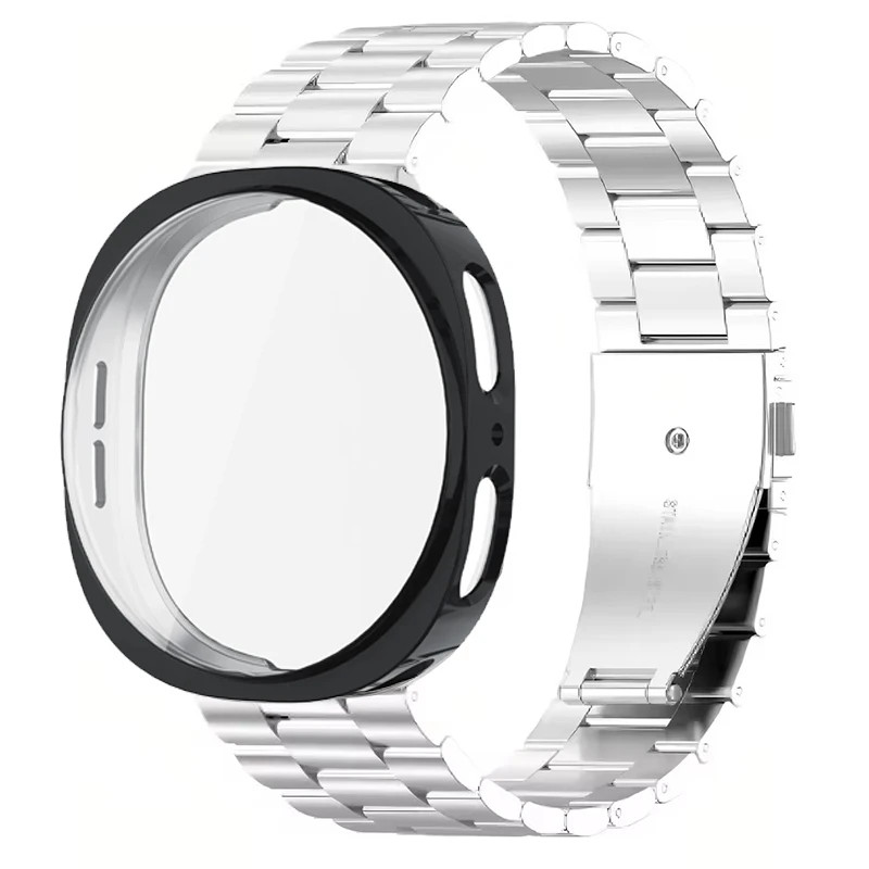 TPU Case+Stainless Steel Watch Band Strap For Samsung Galaxy Watch 8 40mm 44mm gallery