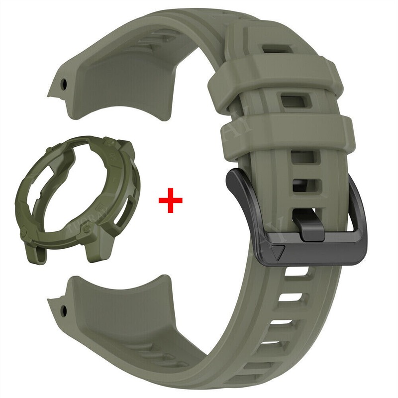 Silicone Watch Band + Case For Garmin Instinct 3 Solar 45mm 50mm Strap Bracelet