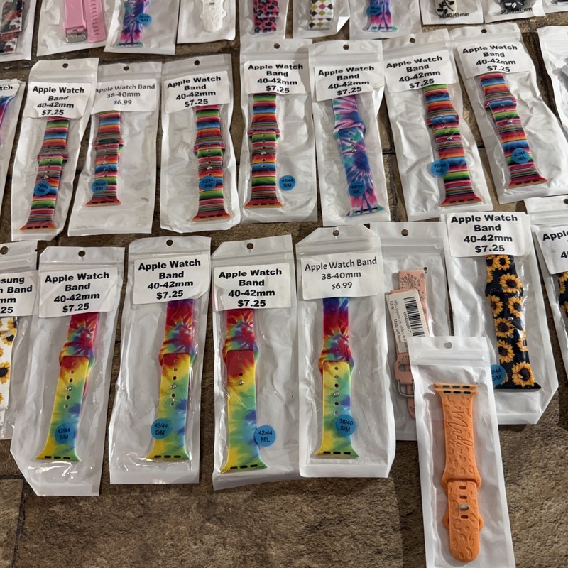 Lot Of 36 Brand New Sealed Silicone Smartwatch Bands Apple Samsung Various Sizes gallery