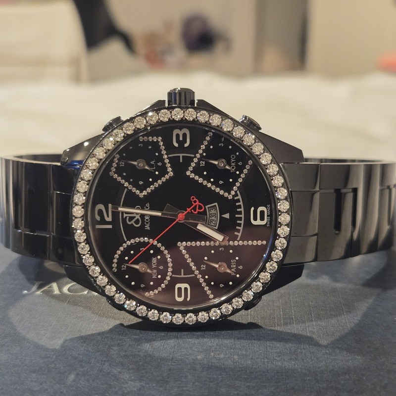 NEW Jacob & Co OEM Black PVD JCO Logo Steel Bracelet Band 22mm NO WATCH INCLUDED