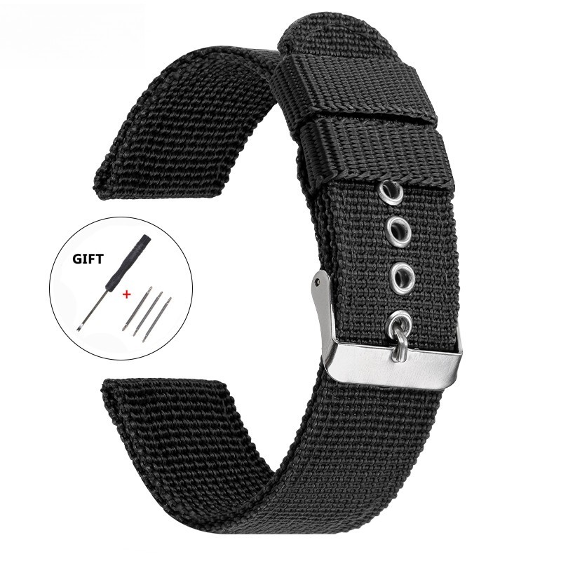 16mm/18mm/20mm/22mm/24mm Nylon Wrist Watch Band Sports Replacement Bracelet