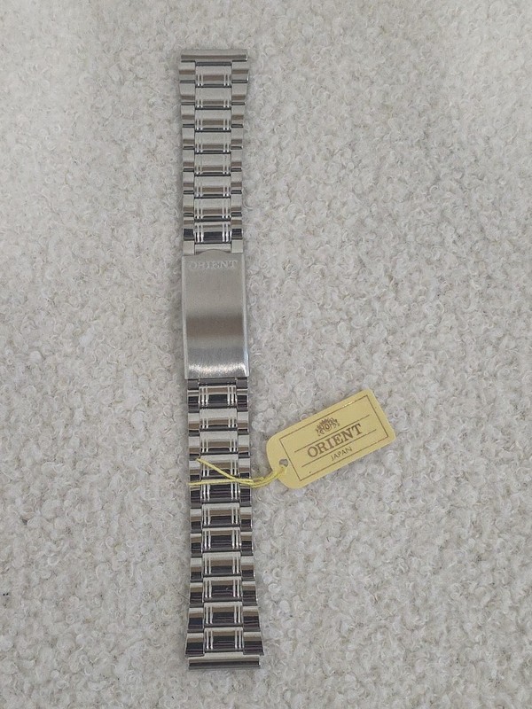 Vintage Orient 18mm Lug 20mm End Link Tapered Stainless Steel Bracelet Band