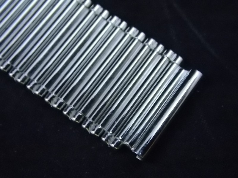Rare NOS Unused Extra Wide Flex-Let White gold filled watch band19mm 3/4 inch gallery